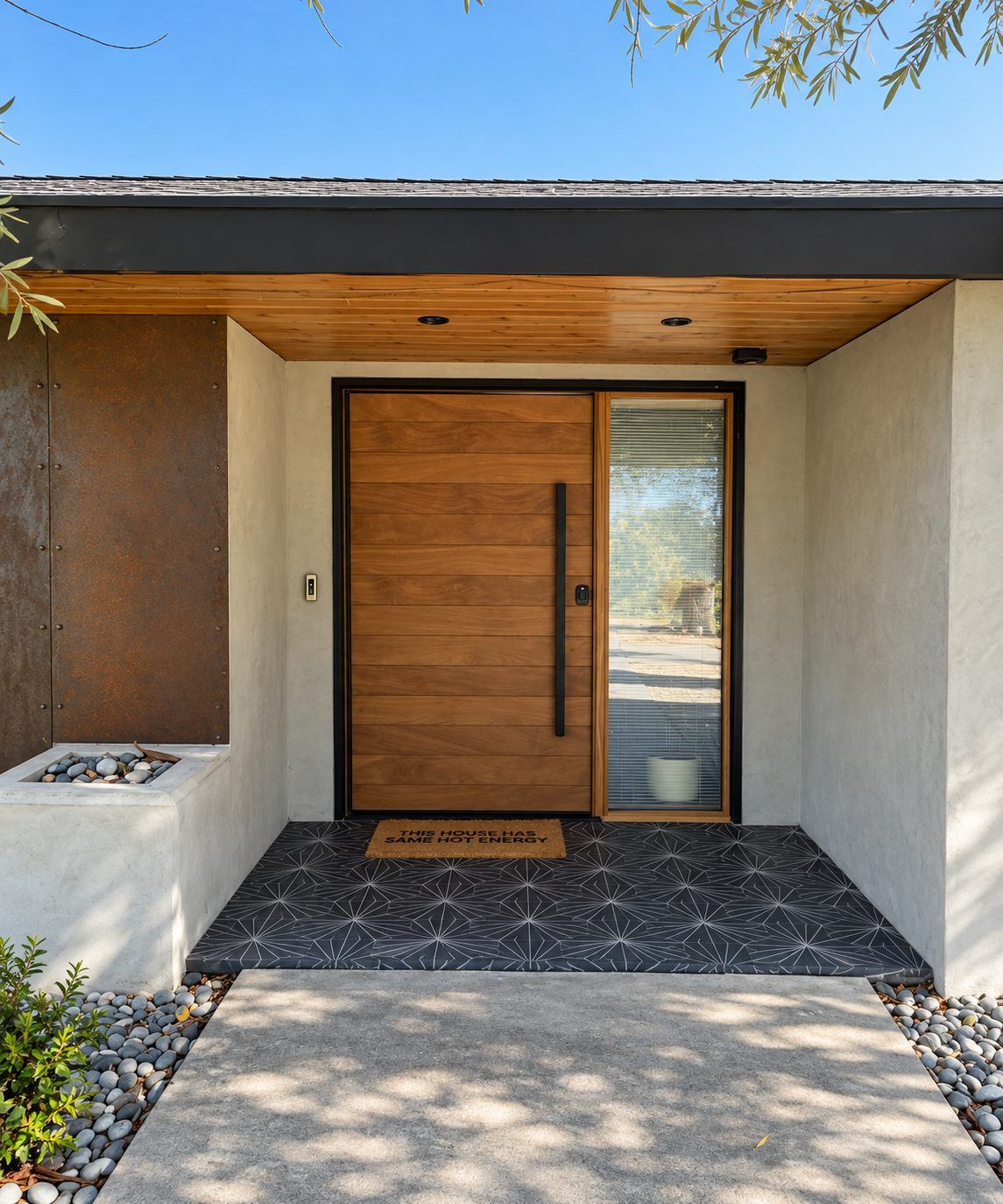 Modern home porch, before styling
